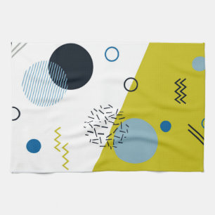 Coola trendig som är modern, geometrisk Memphis Kökshandduk