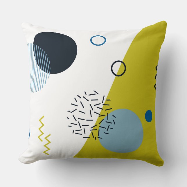 Coola trendig som är modern, geometrisk Memphis Kudde (Framsida)