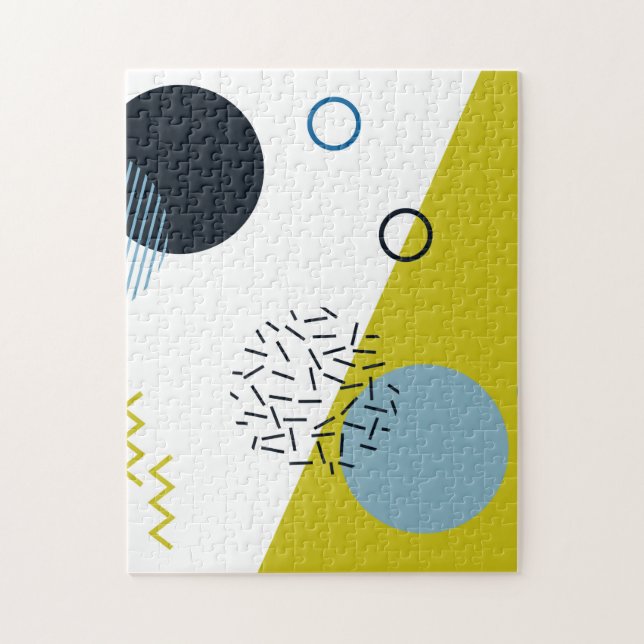 Coola trendig som är modern, geometrisk Memphis Pussel (Vertikal)