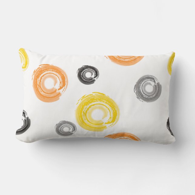 Coola, trendig, stads- och modernt färgborste lumbarkudde (Framsida)