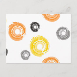 Coola, trendig, stads- och modernt färgborste vykort