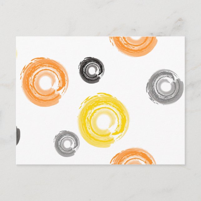 Coola, trendig, stads- och modernt färgborste vykort (Framsida)