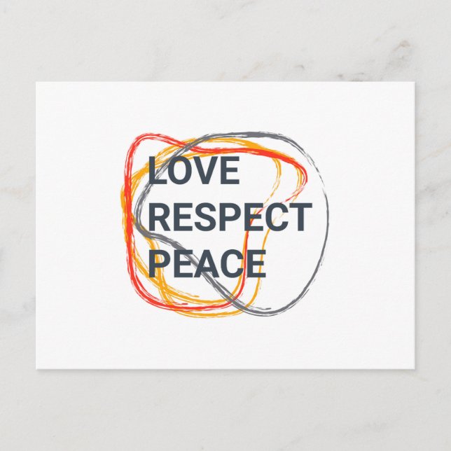 Coola, trendig, stadsgrafisk utformning av ett ord vykort (Framsida)