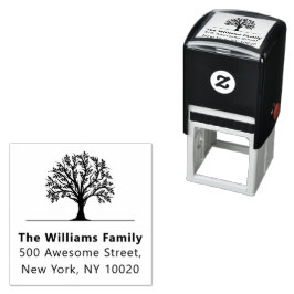 Coola Trendig Träd-familjens Namn-Returadress Självfärgande Stämpel