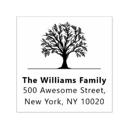 Coola Trendig Träd-familjens Namn-Returadress Självfärgande Stämpel