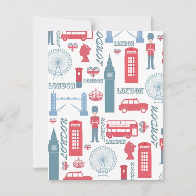 Coola trendig vintage London - landmärkningsillust (Framsida)