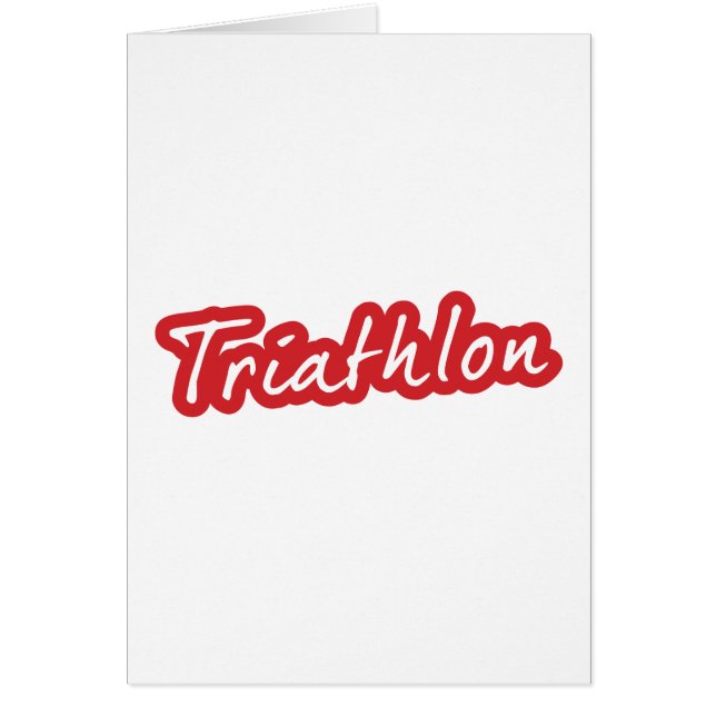 Coola Triathlon-design Hälsningskort (Framsidan)