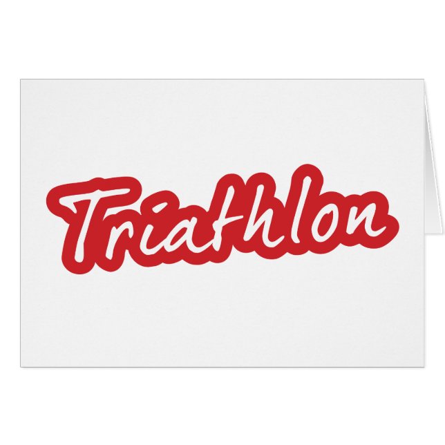 Coola Triathlon-design Hälsningskort (Framsidan Horizontal)