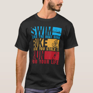 Coola Triathlon För manar Women Simma Bike Springa T Shirt