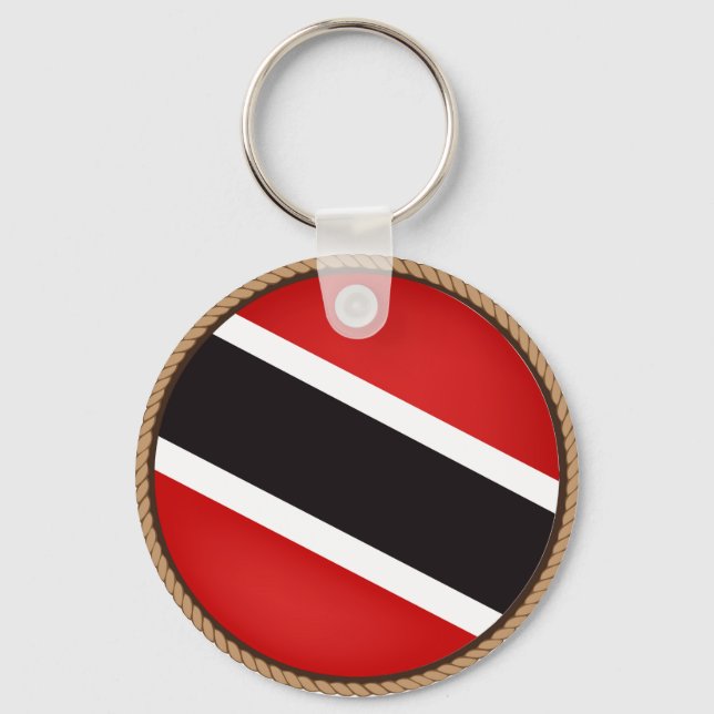 Coola Trinidad och Tobago Flagga Seal Nyckelring (Framsida)