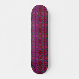Coola Trippy Magenta, Red and Grönt Vågigt Mönster Mini Skateboard Bräda 18,5 Cm