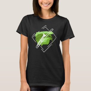 Coola Trombone Silhouette Brass Slogan T Shirt