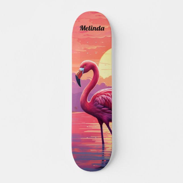 Coola Tropical Flamingo Skateboard (Framsida)