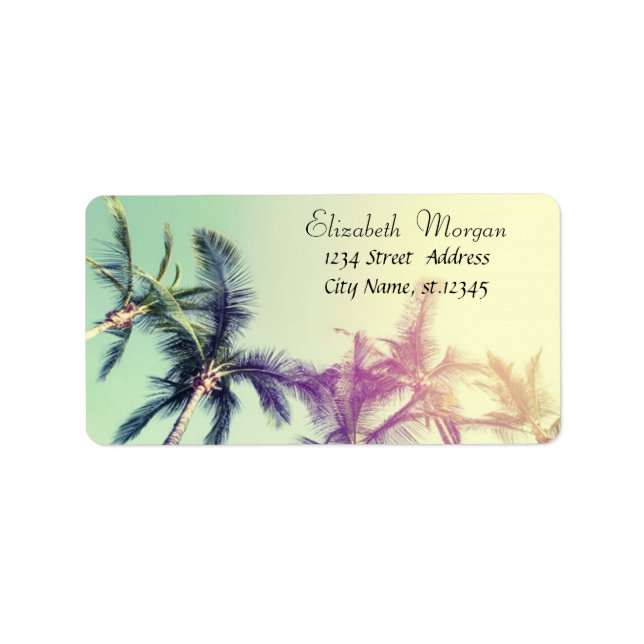 Coola Tropical, Handflatan Adressetikett (Framsidan)