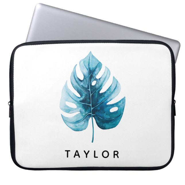 Coola Tropical Monstera Löv Laptop Fodral (Framsidan)