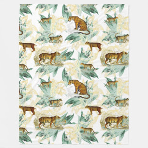 Coola Tropical Safari Vild katt Tiger Leopard Fleecefilt
