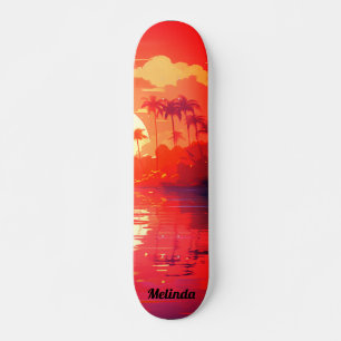 Coola Tropical Sunset Skateboard