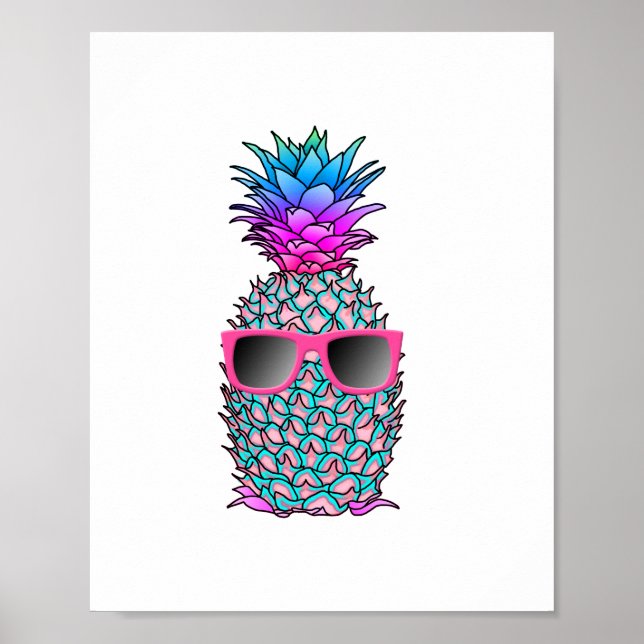 Coola Tropiskt ananas Poster (Framsidan)