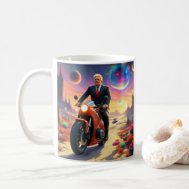 coola Trump Motorcycle Alien Planet Spacesship MAG Kaffemugg (Med munk)