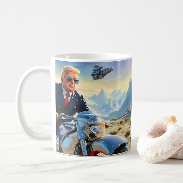 coola Trump Motorcycle Alien Planet Spacesship MAG Kaffemugg (Med munk)