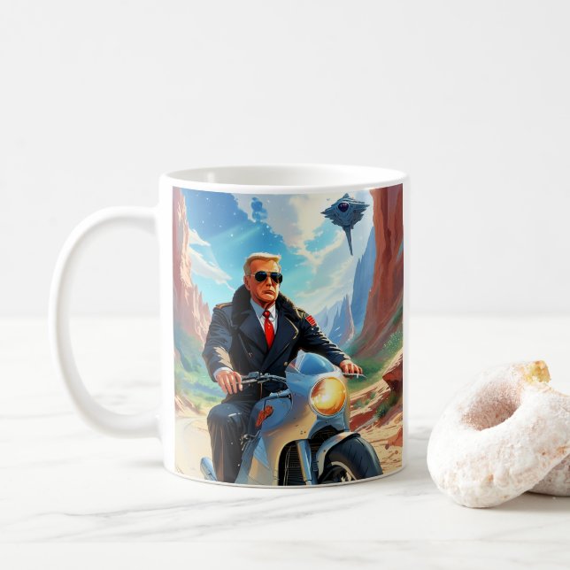 coola Trump Motorcycle Alien Planet Spacesship MAG Kaffemugg (Med munk)