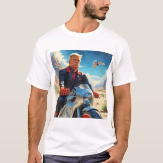 coola Trump Motorcycle Alien Planet Spacesship MAG T Shirt