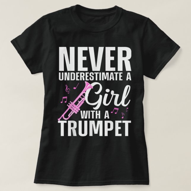 Coola Trumpet for Women Girls Marching Band Trumpe T Shirt (Design framsida)