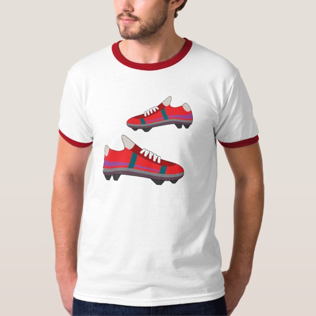 Coola TShirt-design (fotbollsskor) T-shirt (Framsida)