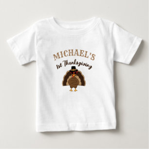 Coola Turkiet Anpassat namn för första Thanksgivin T Shirt