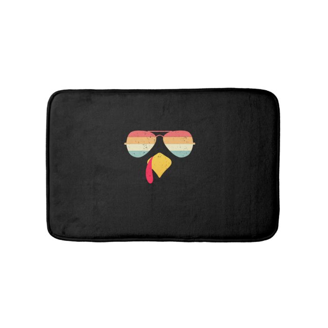 Coola Turkiet Ansikte med solglasögon funna Thanks Badrumsmatta (Framsidan)