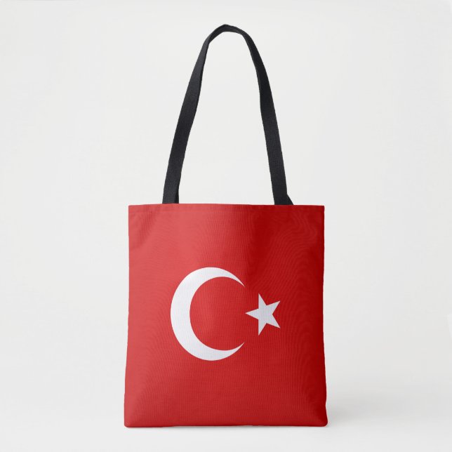 Coola Turkiet Flagga Mode Tygkasse (Framsida)