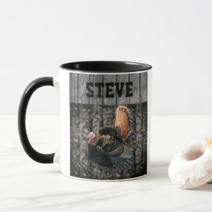 Coola Turkiet Hunting Camo Namn Personlig Manar Mugg