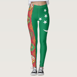 Coola Turkmenistan Flagga Mode Leggings