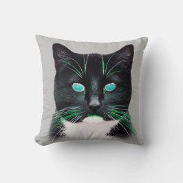 Coola Turkos Eyed Cat Dubbla Sided Kudde