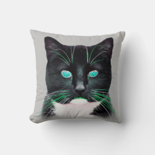 Coola Turkos Eyed Cat Dubbla Sided Kudde