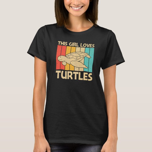 Coola Turtle for Girls Women Sea Turtle Aquatic An T Shirt (Framsida)