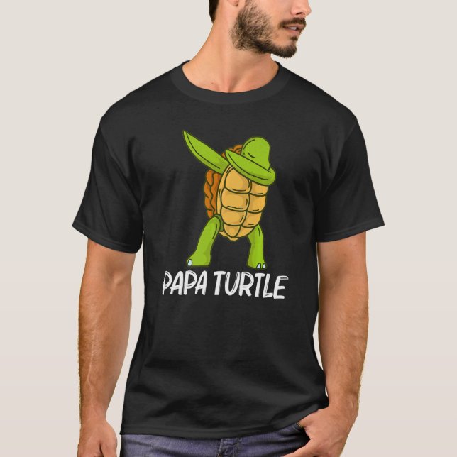 Coola Turtle För manar Pappa Dabbing Sea Tortoise  T Shirt (Framsida)