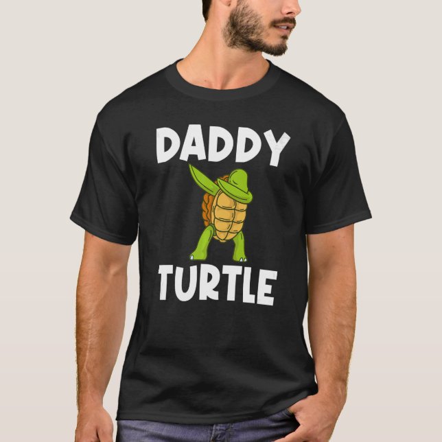 Coola Turtle För manar Pappa Dabbing Sea Tortoise  T Shirt (Framsida)
