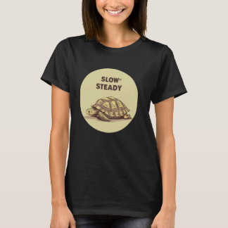 Coola Turtle med långsam och stabil Påstående T Shirt