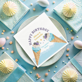 Coola Twillingar Ice Cream Boys Birthday Pappersservett