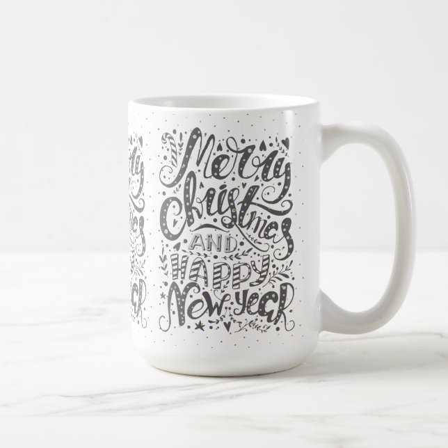 Coola Typografi God jul Gott nytt år Kaffemugg (Höger)
