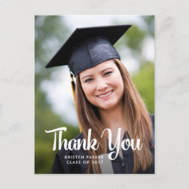 Coola Typografi Studenten Tack med foto Vykort