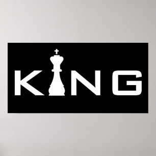 Coola Typography Chess Player Kung Poster