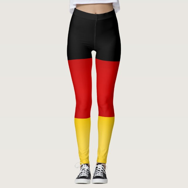 Coola Tyskland Flagga Mode Leggings (Framsida)