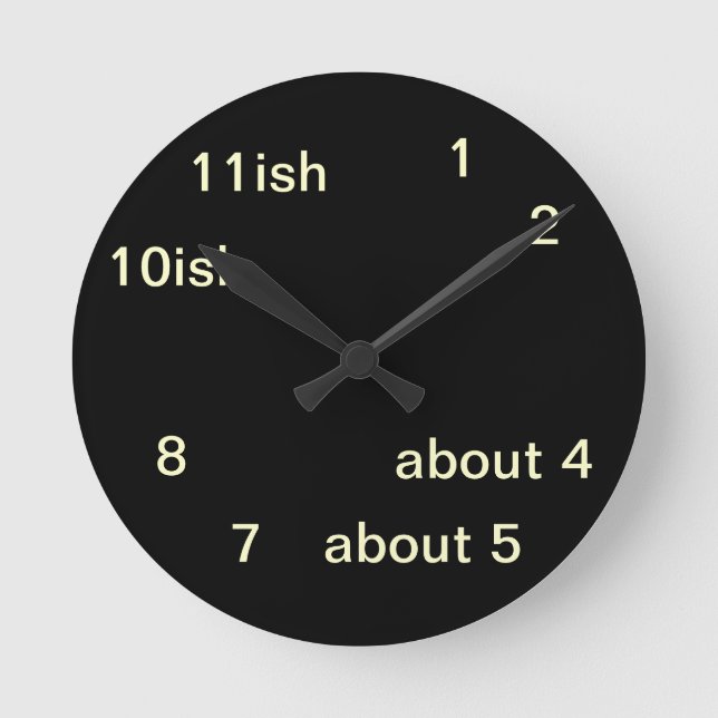 Coola Uber Geek Hipster Black One-ish Clock 2 Rund Klocka (Framsida)