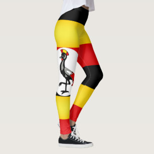 Coola Uganda Flagga Mode Leggings