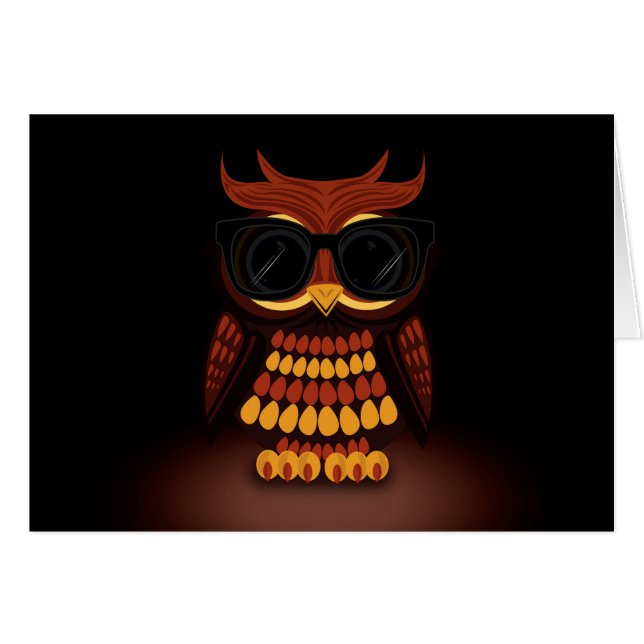 COOLA UGGLA 2 HÄLSNINGSKORT (Framsidan Horizontal)