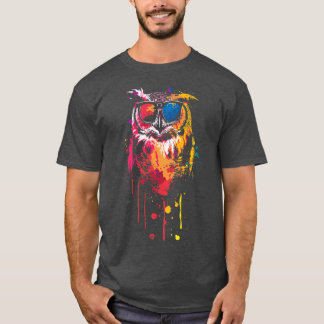 Coola uggla med glasögon t shirt