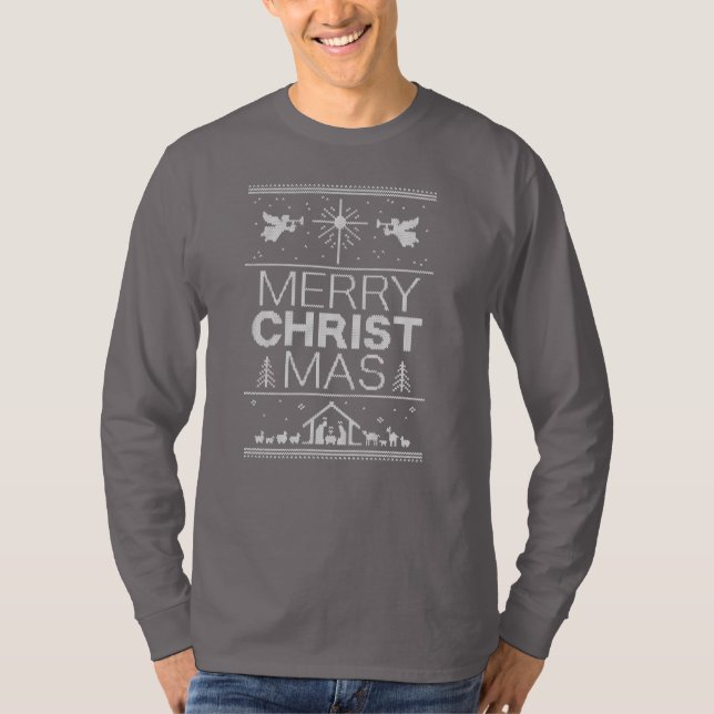 Coola Ugly jul Sweater Religiösa Christian Tröja (Framsida)