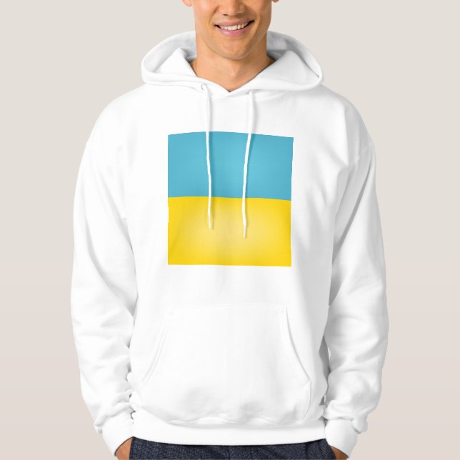 Coola Ukraina Flagga Hoodie (Framsida)